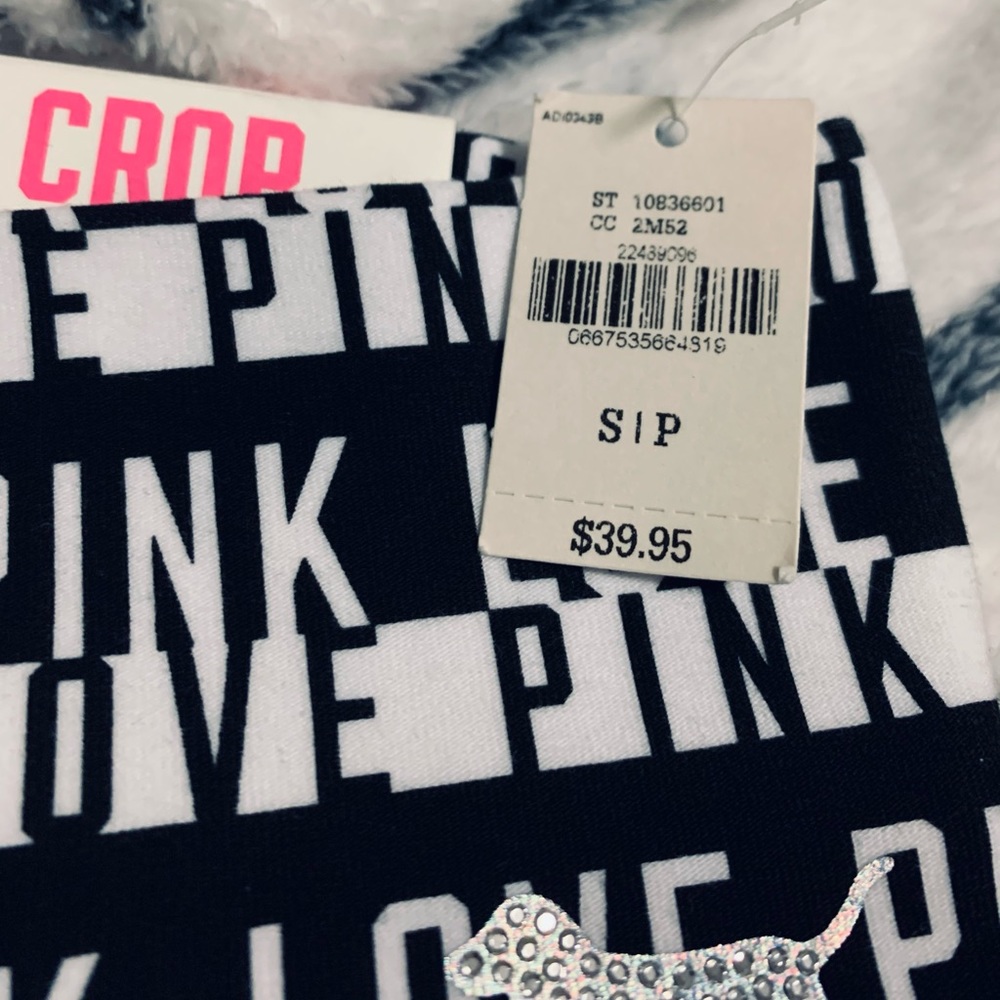 NWT PINK cropped leggings